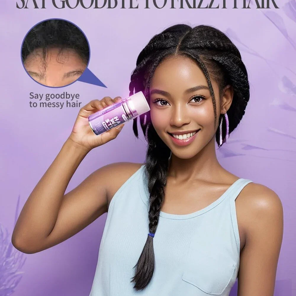 Hair Wax Stick & Slick Back Hair Brush, Hair Pomade/Balm for Smooth Flyaways, Fr